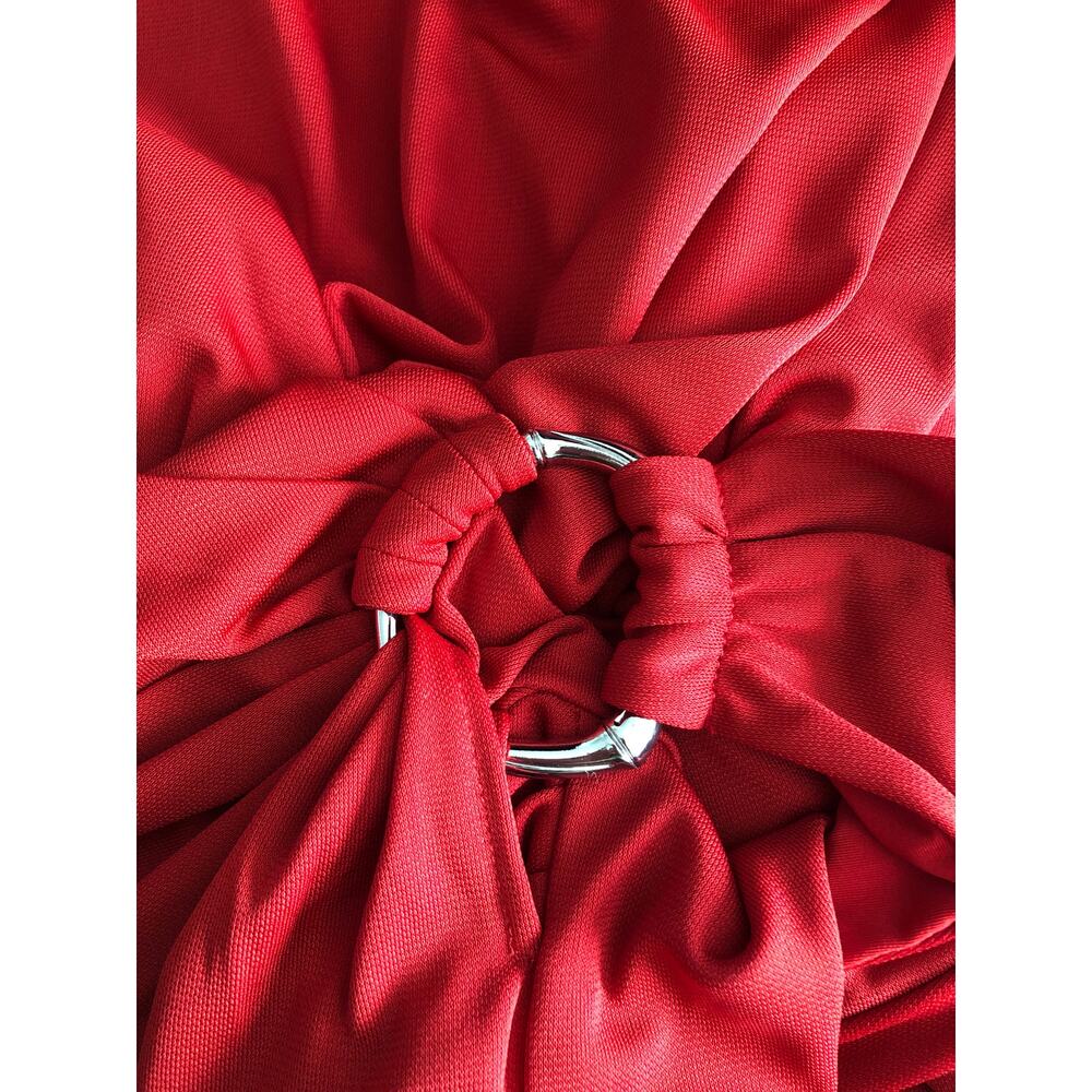 Lauren Ralph Lauren Gervas Short Sleeve Dress Red Women's Size 16 NEW - Picture 9 of 10